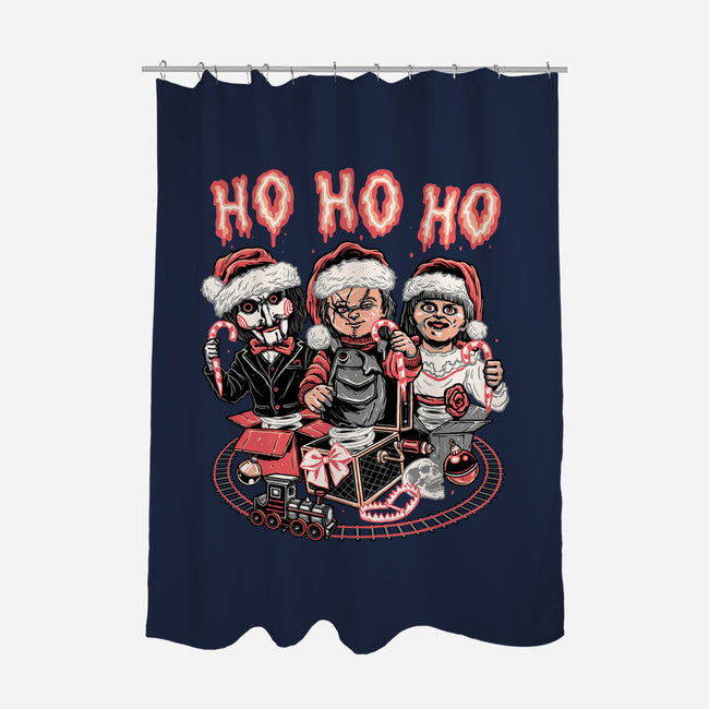 Christmas Dolls-none polyester shower curtain-momma_gorilla