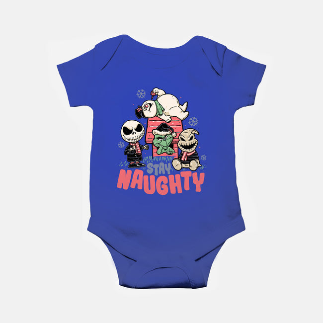 Stay Naughty-baby basic onesie-momma_gorilla