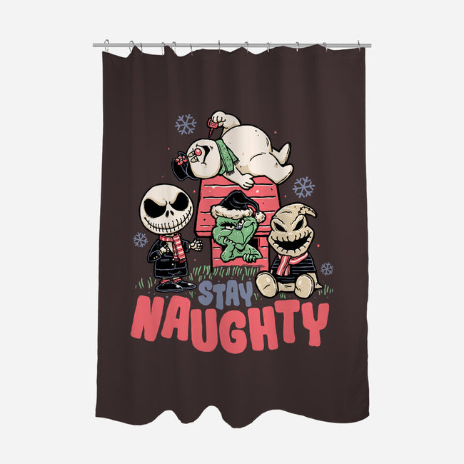 Stay Naughty-none polyester shower curtain-momma_gorilla