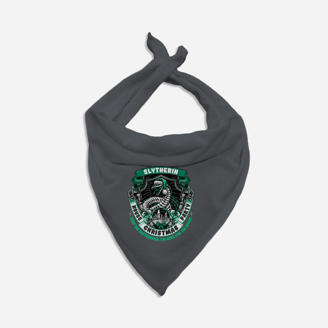 Holidays At The Slytherin House-dog bandana pet collar-glitchygorilla