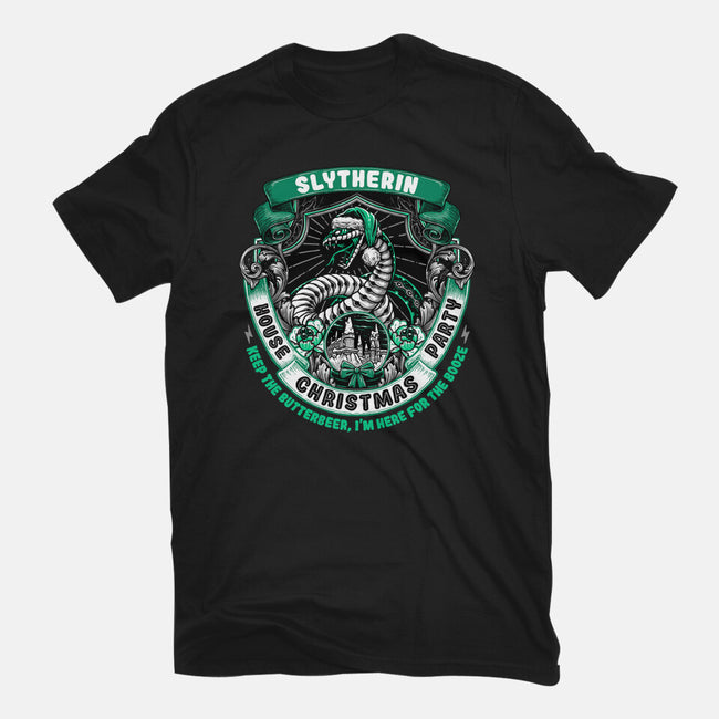 Holidays At The Slytherin House-womens basic tee-glitchygorilla
