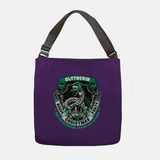Holidays At The Slytherin House-none adjustable tote bag-glitchygorilla