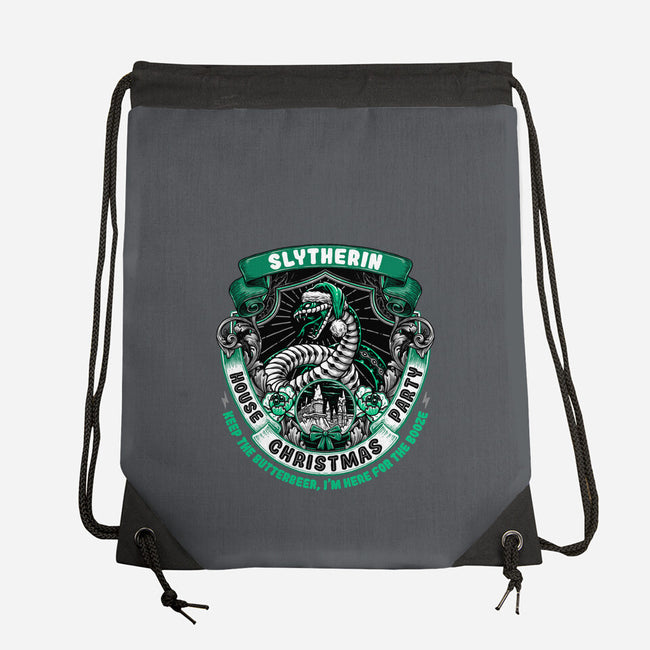 Holidays At The Slytherin House-none drawstring bag-glitchygorilla