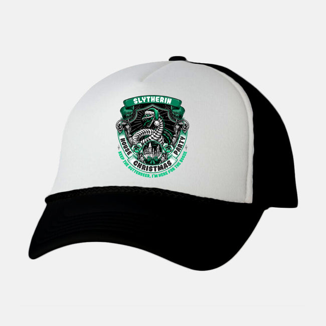 Holidays At The Slytherin House-unisex trucker hat-glitchygorilla