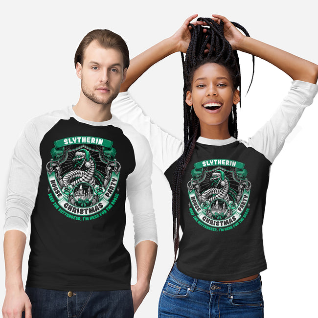 Holidays At The Slytherin House-unisex baseball tee-glitchygorilla