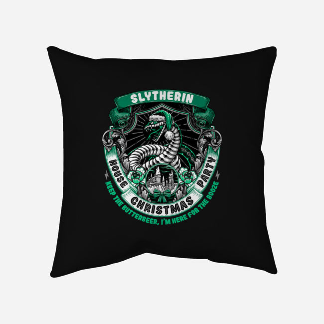 Holidays At The Slytherin House-none removable cover w insert throw pillow-glitchygorilla