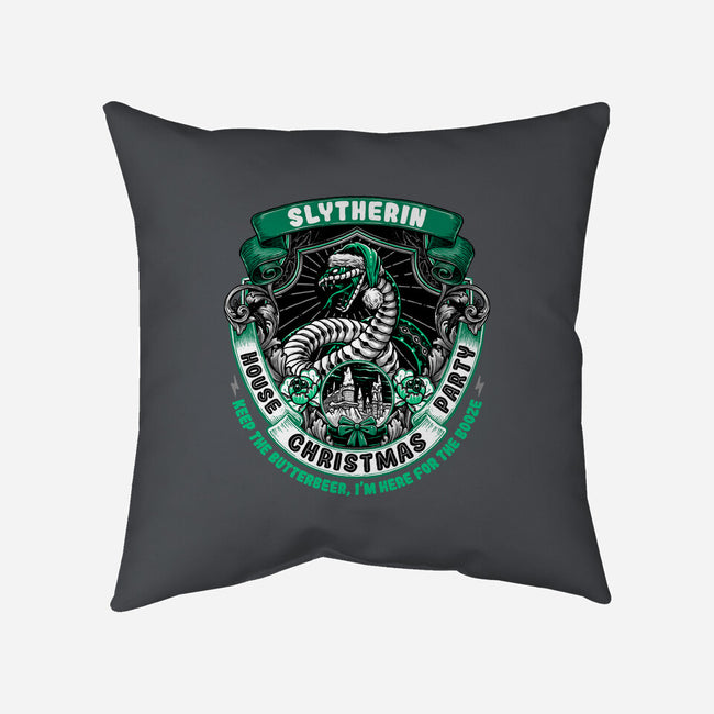 Holidays At The Slytherin House-none removable cover w insert throw pillow-glitchygorilla