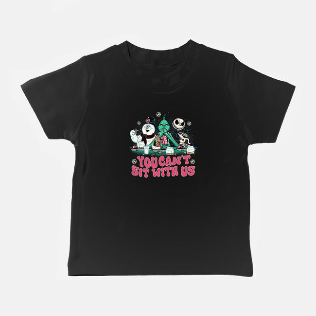 You Can't Sit With Us-baby basic tee-momma_gorilla