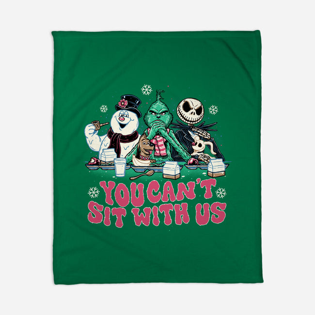 You Can't Sit With Us-none fleece blanket-momma_gorilla