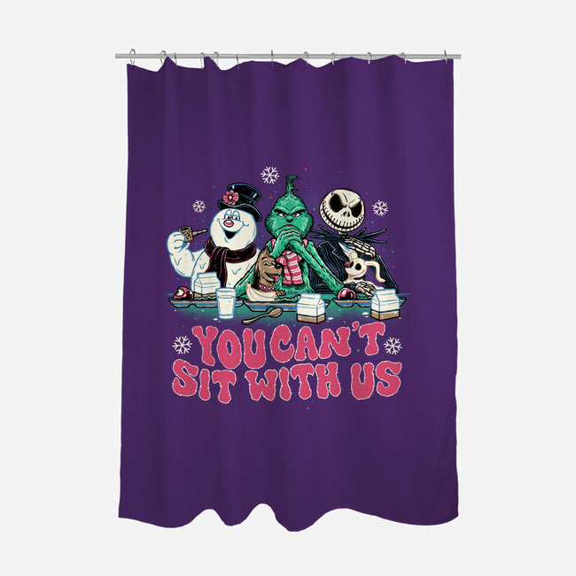 You Can't Sit With Us-none polyester shower curtain-momma_gorilla