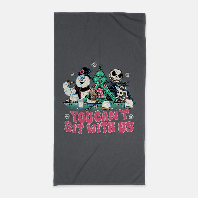 You Can't Sit With Us-none beach towel-momma_gorilla