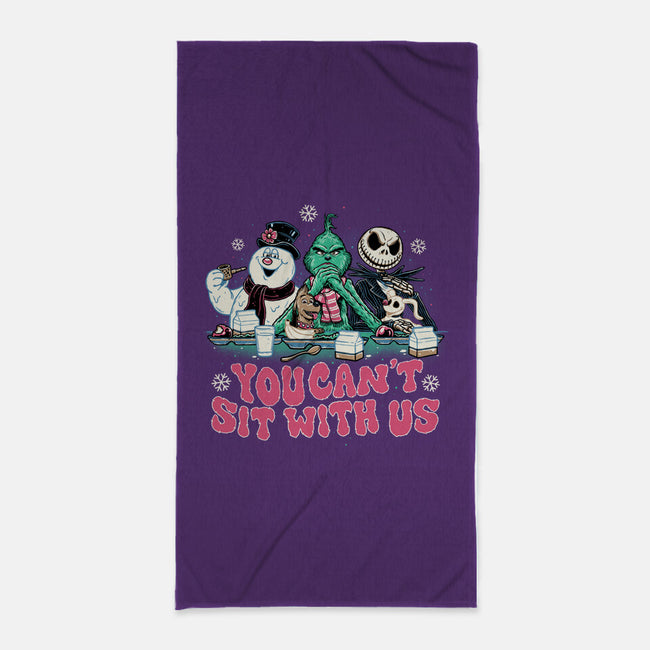 You Can't Sit With Us-none beach towel-momma_gorilla