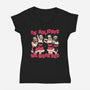 We Wear Red-womens v-neck tee-momma_gorilla