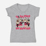 We Wear Red-womens v-neck tee-momma_gorilla