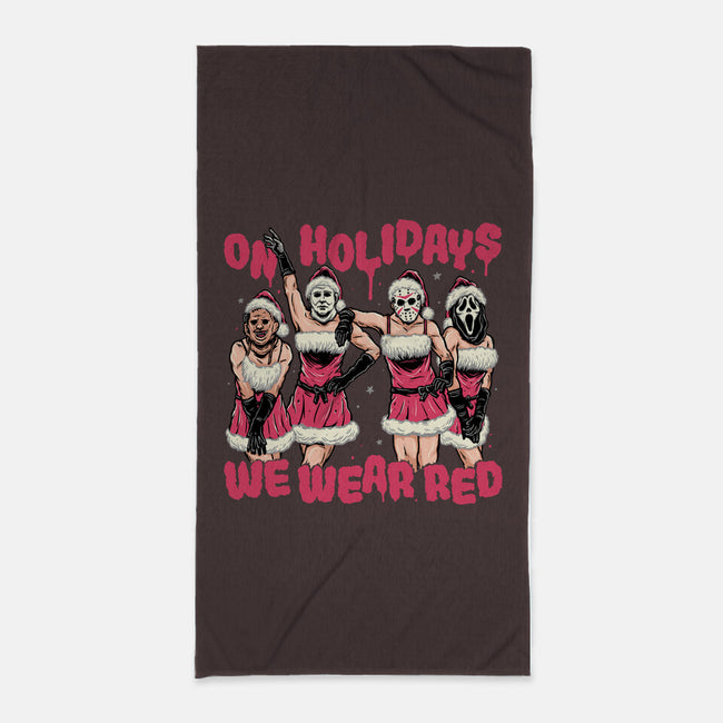 We Wear Red-none beach towel-momma_gorilla