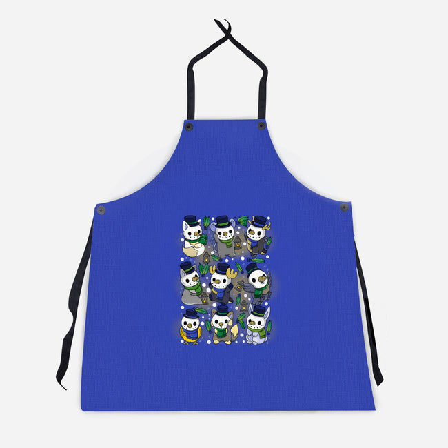 Snowman Animals-unisex kitchen apron-Vallina84