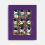 Snowman Animals-none stretched canvas-Vallina84