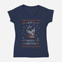 Have A Magical Christmas-womens v-neck tee-fanfabio