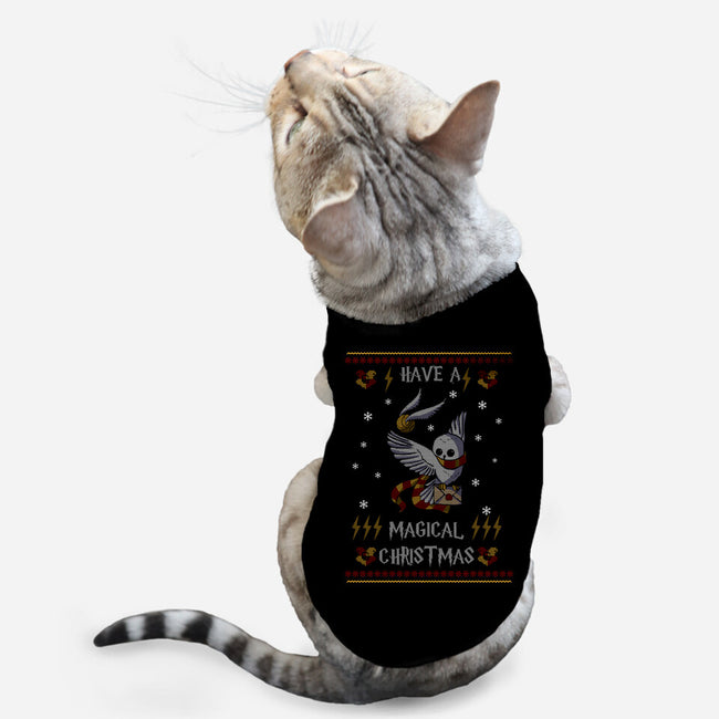 Have A Magical Christmas-cat basic pet tank-fanfabio