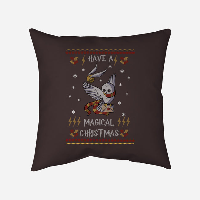 Have A Magical Christmas-none removable cover w insert throw pillow-fanfabio