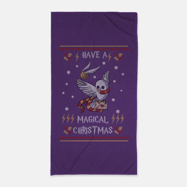 Have A Magical Christmas-none beach towel-fanfabio