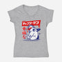 Happy Pochita-womens v-neck tee-spoilerinc