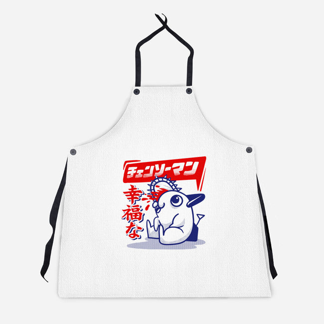 Happy Pochita-unisex kitchen apron-spoilerinc