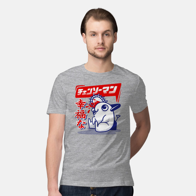 Happy Pochita-mens premium tee-spoilerinc