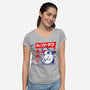 Happy Pochita-womens v-neck tee-spoilerinc