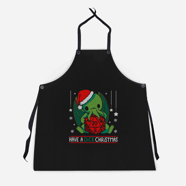 Have A Dice Christmas-unisex kitchen apron-Vallina84