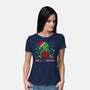 Have A Dice Christmas-womens basic tee-Vallina84