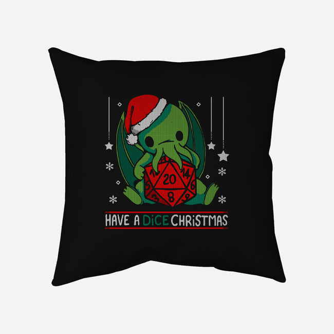 Have A Dice Christmas-none removable cover w insert throw pillow-Vallina84