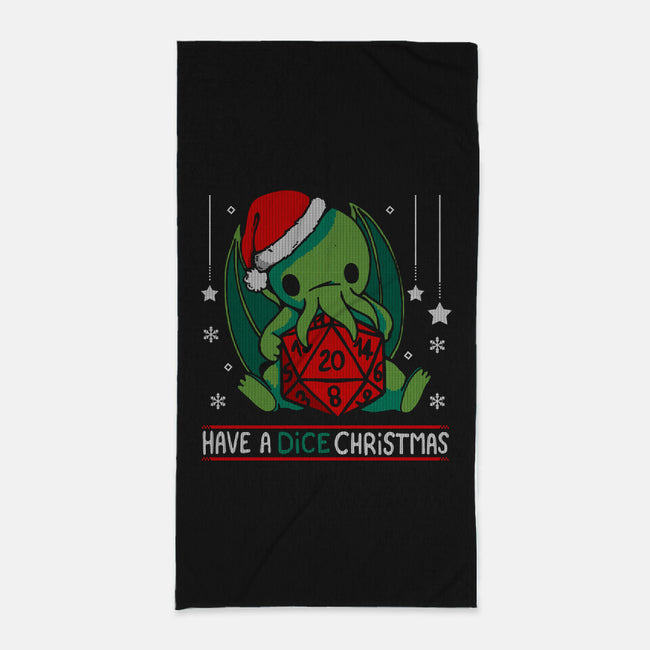 Have A Dice Christmas-none beach towel-Vallina84
