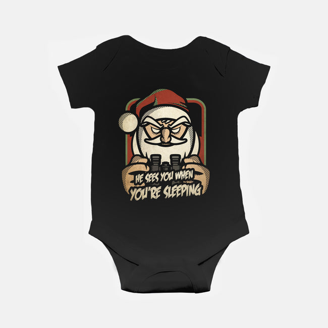 Creepy Santa-baby basic onesie-jrberger