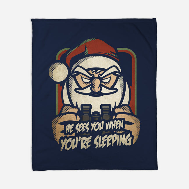 Creepy Santa-none fleece blanket-jrberger