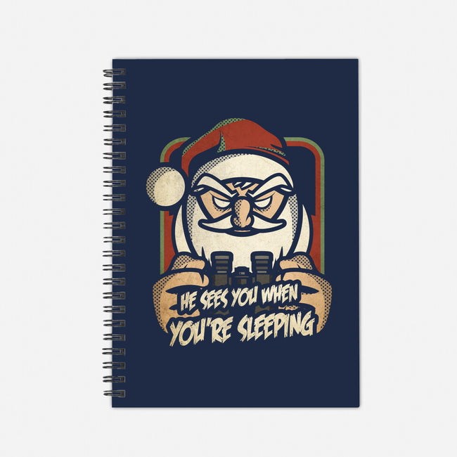Creepy Santa-none dot grid notebook-jrberger