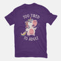 Too Tired To Adult-youth basic tee-koalastudio