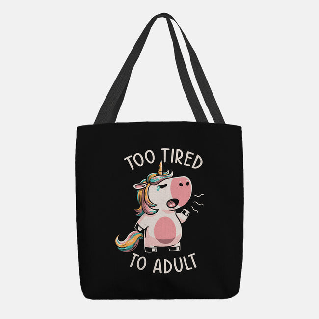 Too Tired To Adult-none basic tote bag-koalastudio