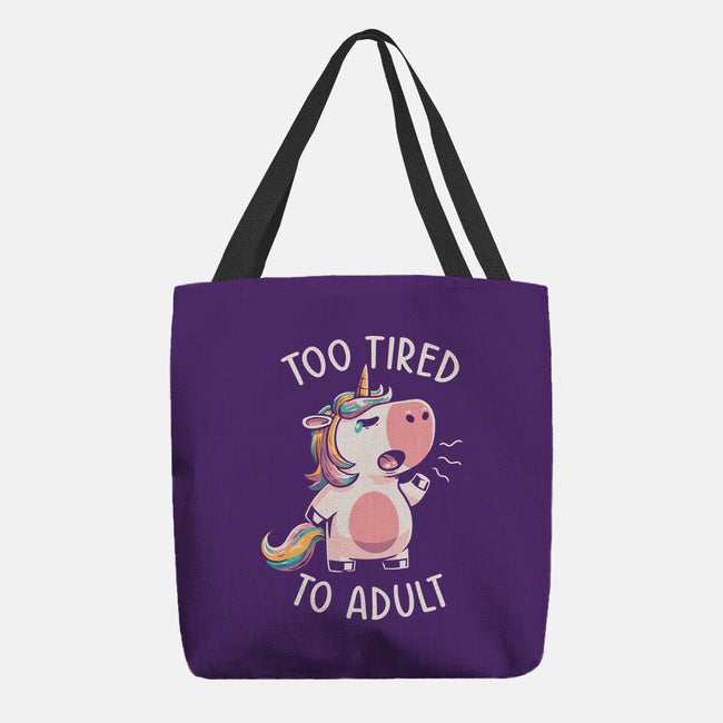 Too Tired To Adult-none basic tote bag-koalastudio