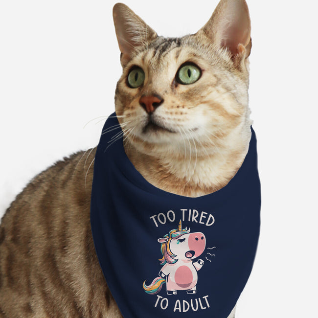 Too Tired To Adult-cat bandana pet collar-koalastudio