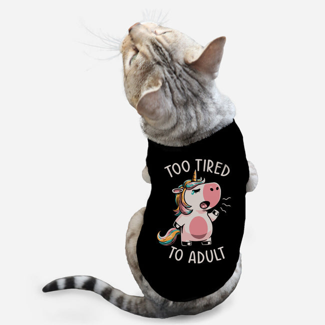 Too Tired To Adult-cat basic pet tank-koalastudio
