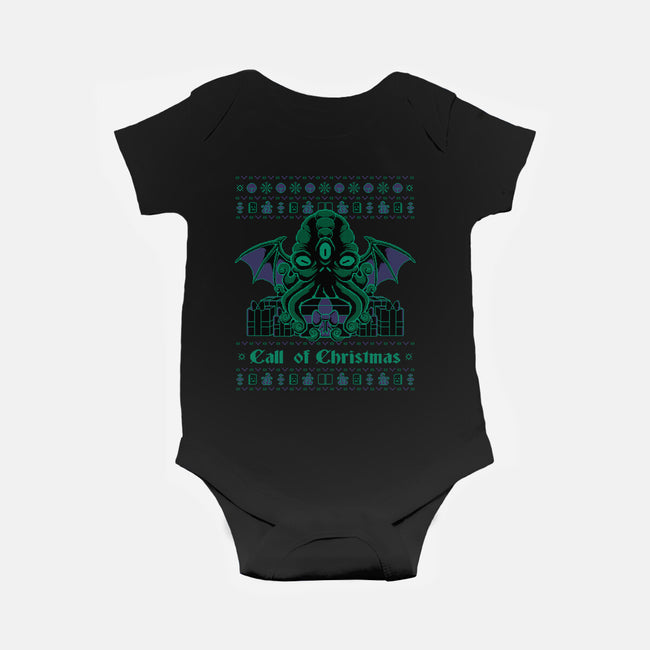A Lovecraft Christmas-baby basic onesie-xMorfina