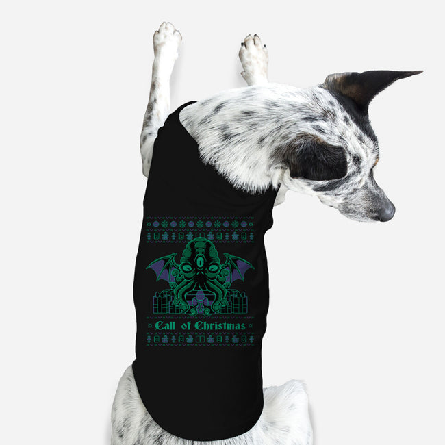 A Lovecraft Christmas-dog basic pet tank-xMorfina
