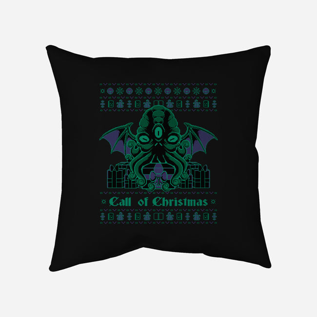 A Lovecraft Christmas-none removable cover w insert throw pillow-xMorfina