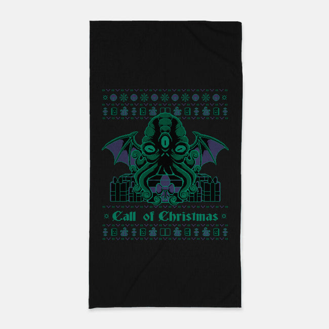 A Lovecraft Christmas-none beach towel-xMorfina