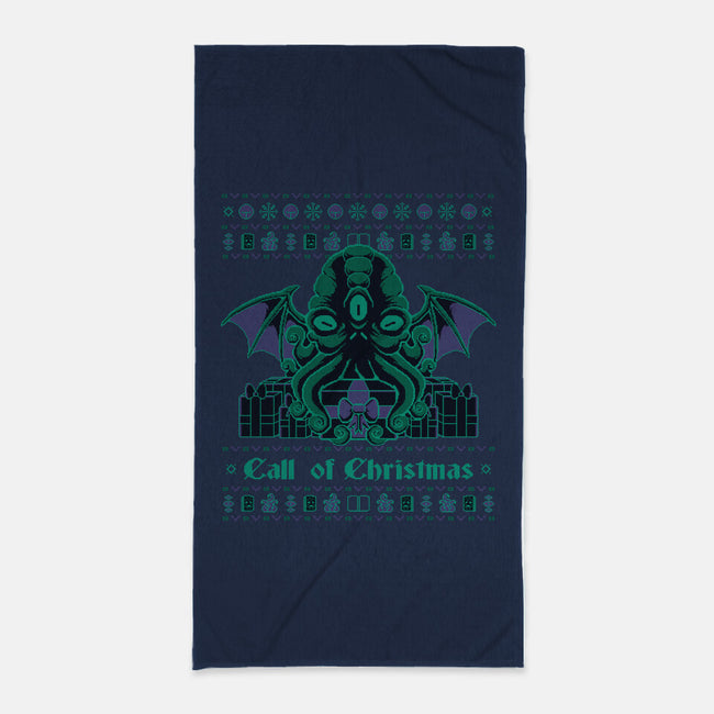 A Lovecraft Christmas-none beach towel-xMorfina