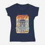 The Birth Of Arale-womens v-neck tee-eggzoo