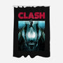 Clash-none polyester shower curtain-clingcling