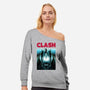 Clash-womens off shoulder sweatshirt-clingcling