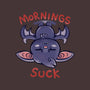 Mornings Suck Bat-none removable cover w insert throw pillow-TechraNova